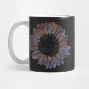 Linework Pastel Sunflower Drawing Mug